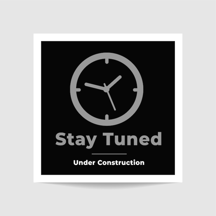 Free Vector stay tuned under construction photo template design