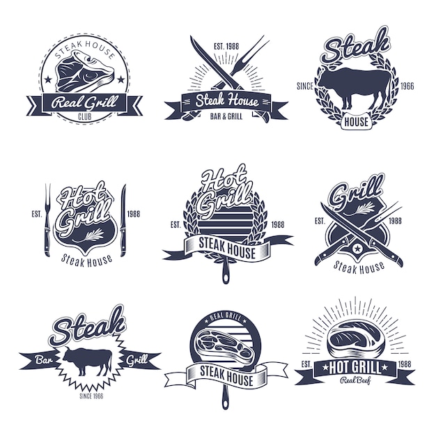 Steak House label Set