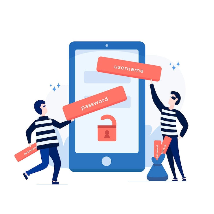 Free Vector steal data concept