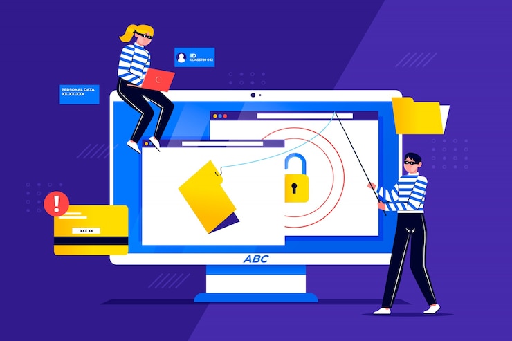 Free Vector steal data concept
