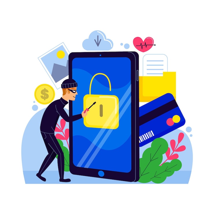 Free Vector steal data concept