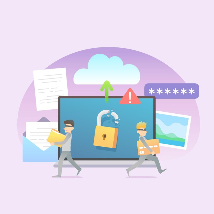 Free Vector steal data illustration concept