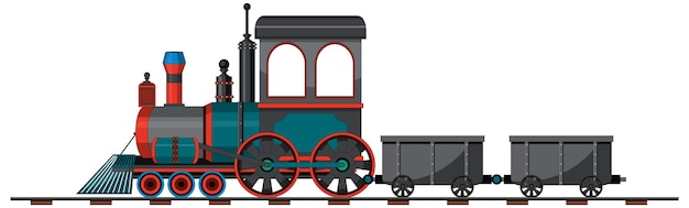 Free vector steam locomotive train vintage style