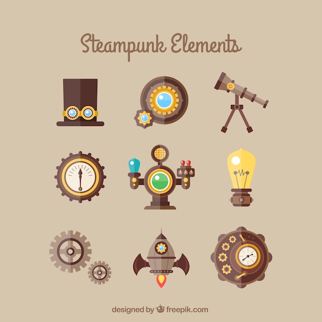 Steampunk element collection