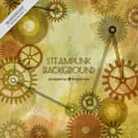 Free vector steampunk gears background