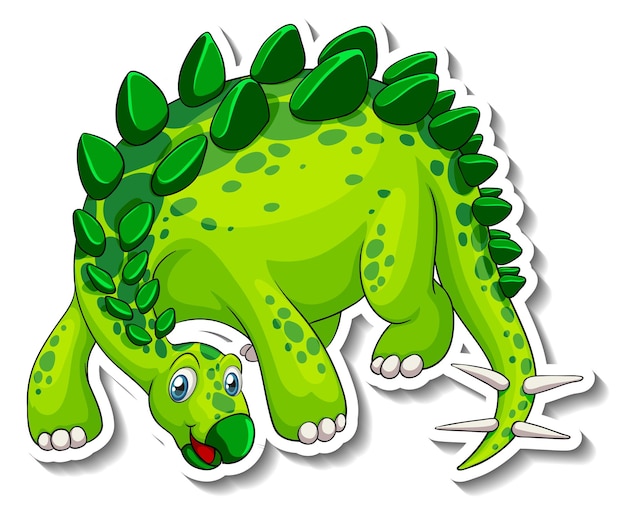 ステゴサウルス恐竜漫画のキャラクターステッカー