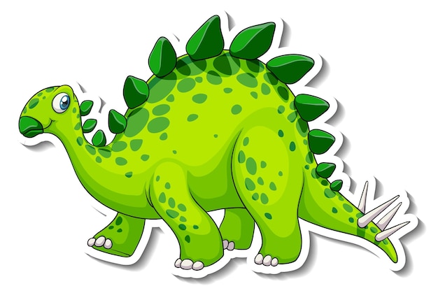 Stegosaurus dinosaur cartoon character sticker