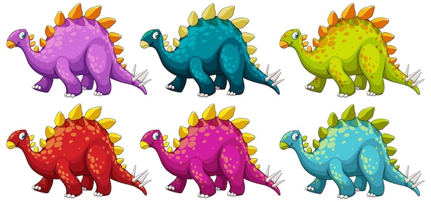 A stegosaurus dinosaur cartoon character