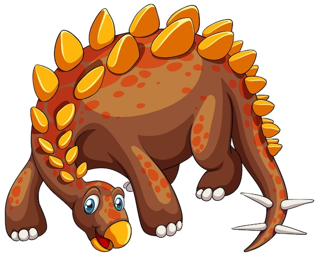 Free vector a stegosaurus dinosaur cartoon character