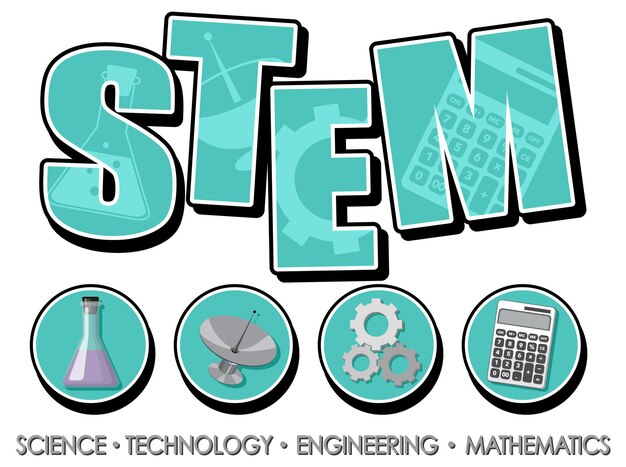 STEM education logo banner on white background