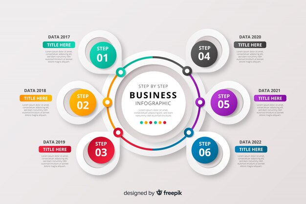 Step business infographic