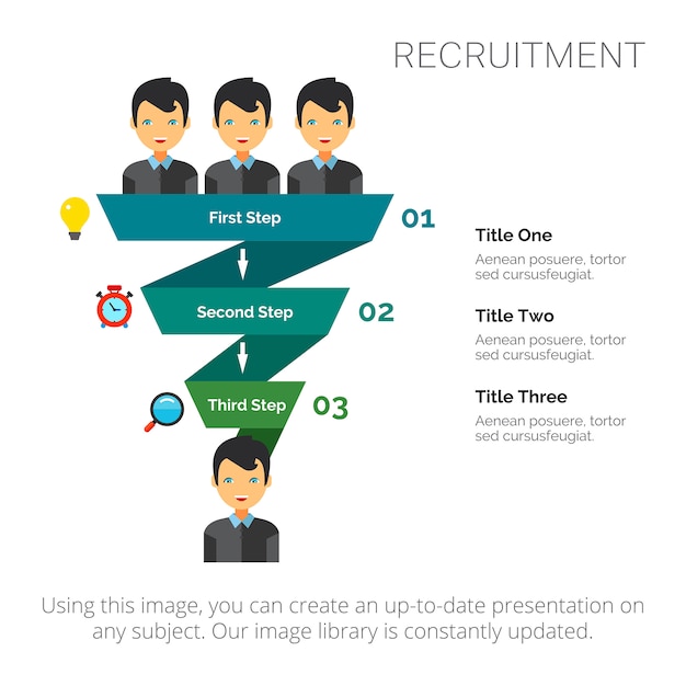 Step diagram with three elements slide