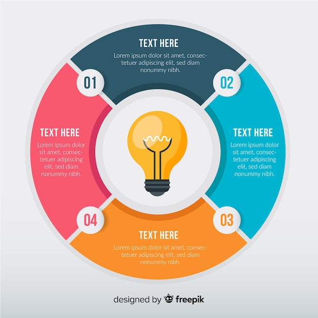 Free vector step infographic