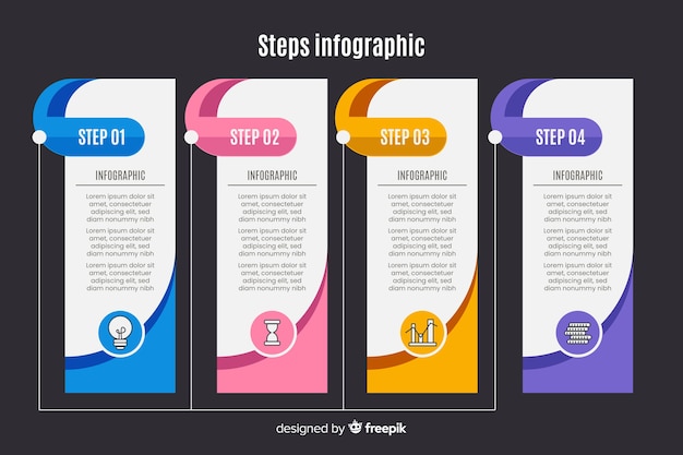 Steps collection template  for business