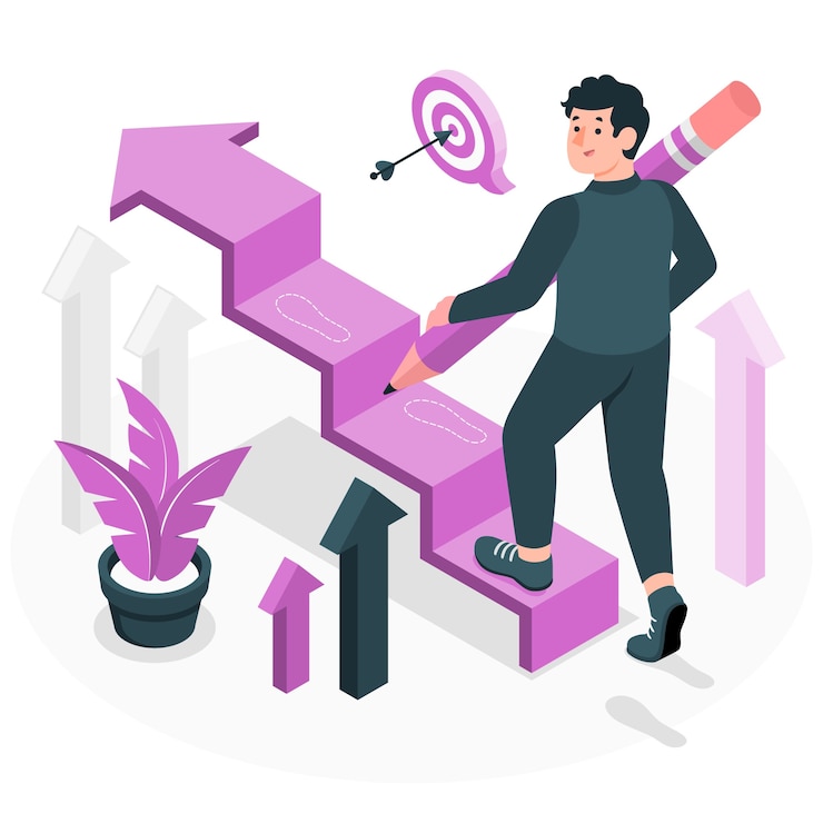 Free Vector next steps concept illustration