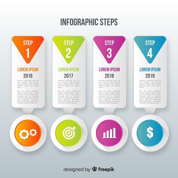 Steps infographics