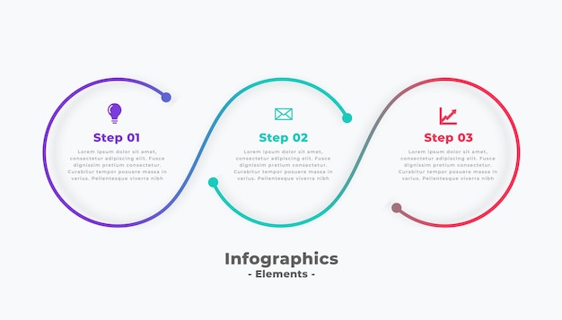 steps modern circular connecting infographic template