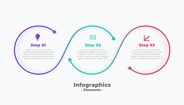  steps modern circular connecting infographic template