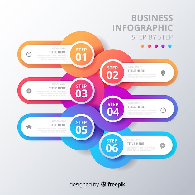 Steps professional infographic