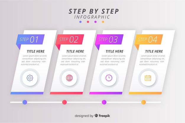 Steps professional infographic