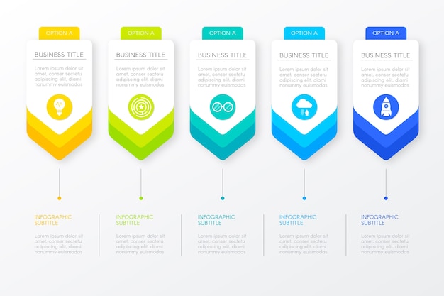 Steps template progress for infographics