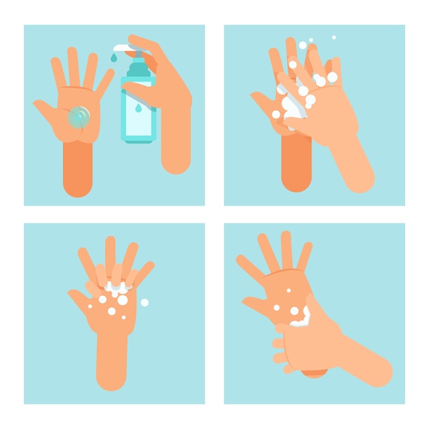 Steps on using hand sanitizer properly