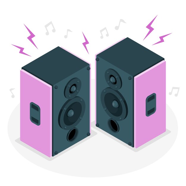 Free vector stereo speakers concept illustration