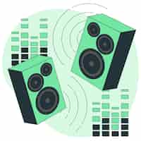 Free vector stereo speakers concept illustration