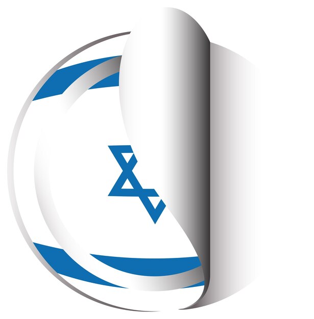 Sticker design for flag of Israel