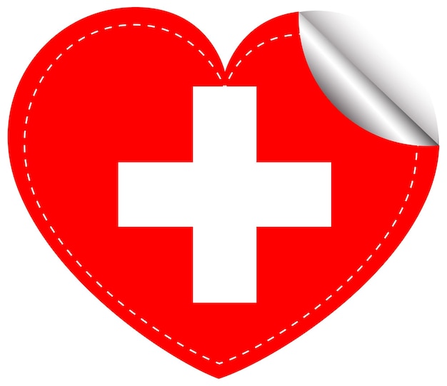 Vettore gratuito design adesivo per bandiera della svizzera