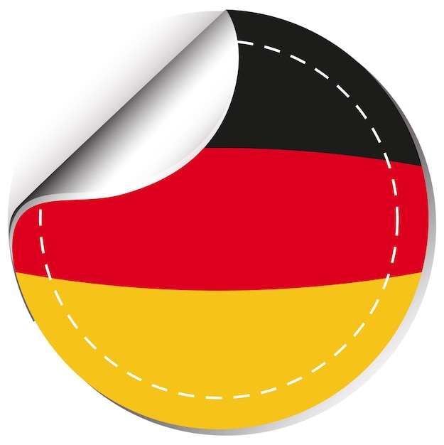 Free vector sticker design for germany flag