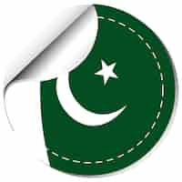 Free vector sticker design for pakistan