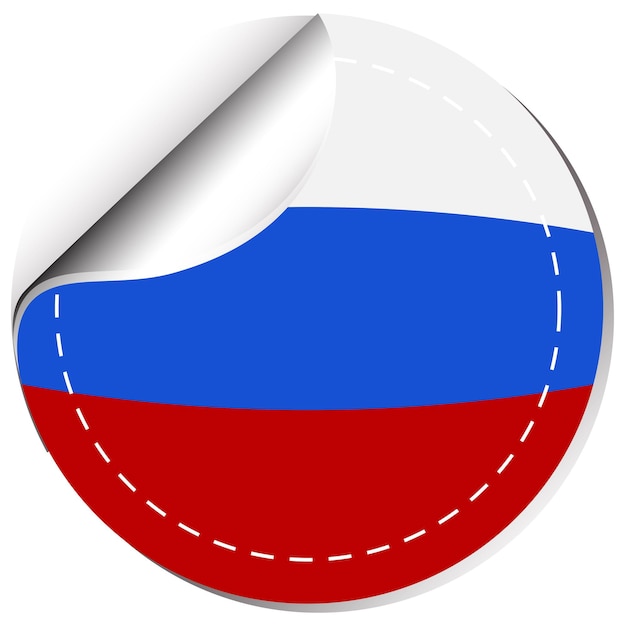 Free vector sticker design for russia flag