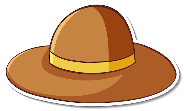Free Vector sticker design with fedora hat isolated