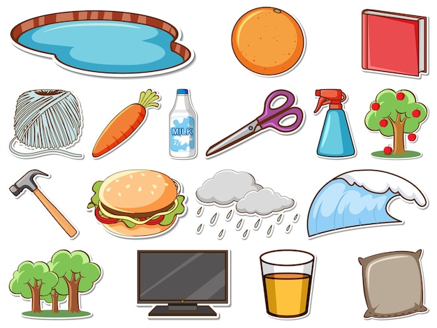 Free Vector  Collection of household item vectors