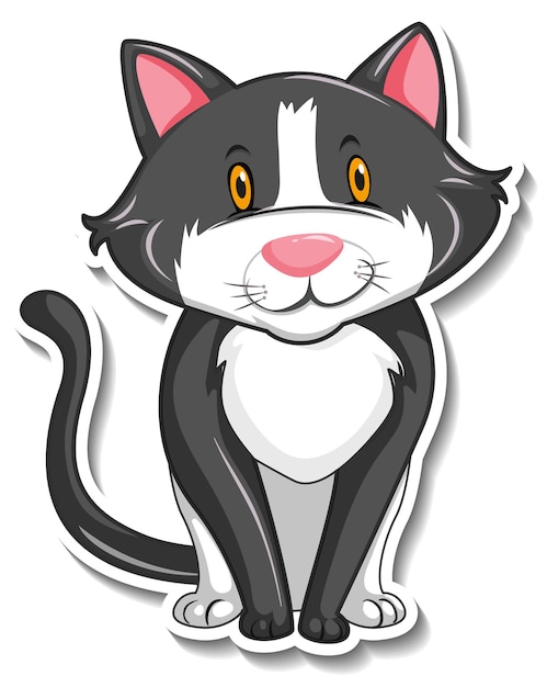 Cat Kawaii Sticker, cat ears, png