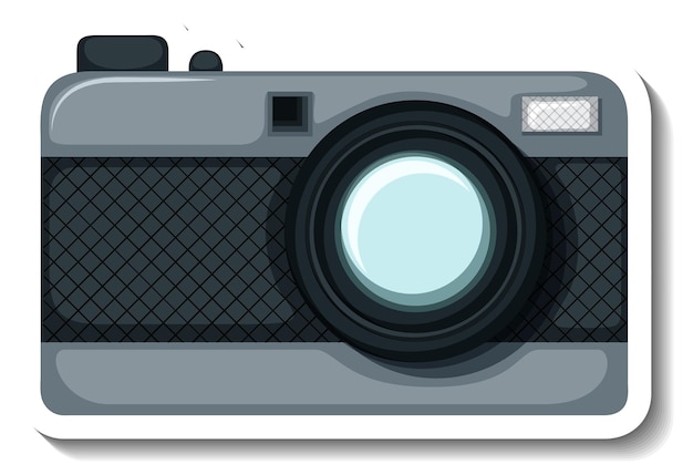 A sticker template with a camera isolated