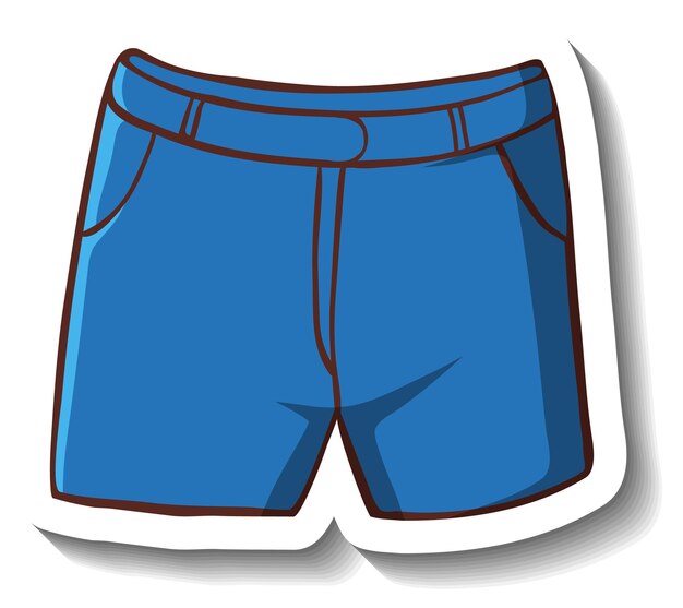 A sticker template with a casual shorts isolated