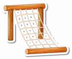 Бесплатное векторное изображение Шаблон стикера с альпинистской сеткой для детской площадки изолирован