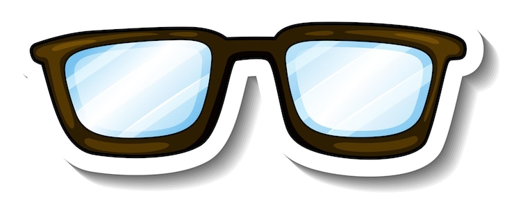 Free Vector a sticker template with eyewear glasses