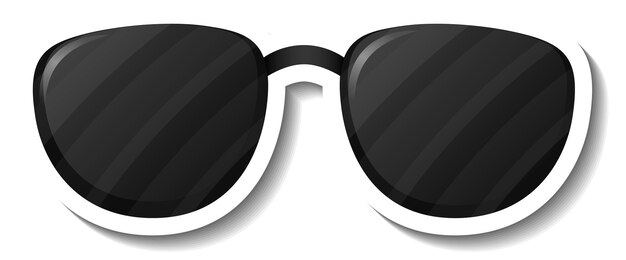 A sticker template with eyewear sunglasses isolated