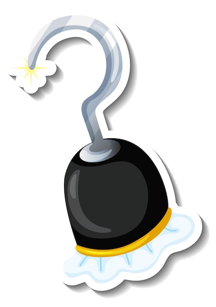 Free vector sticker template with iron hook of captain hook