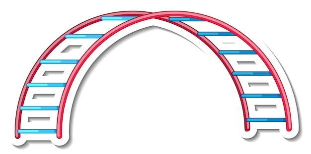 Modello di adesivo con monkey bar per parco giochi isolato