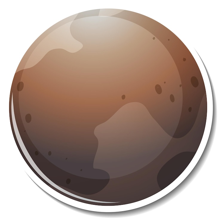 Free Vector sticker template with pluto planet isolated