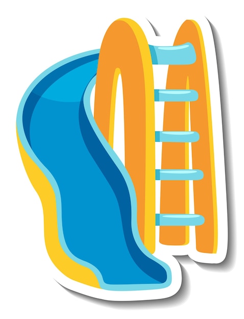 Free vector a sticker template with slide playground equipment