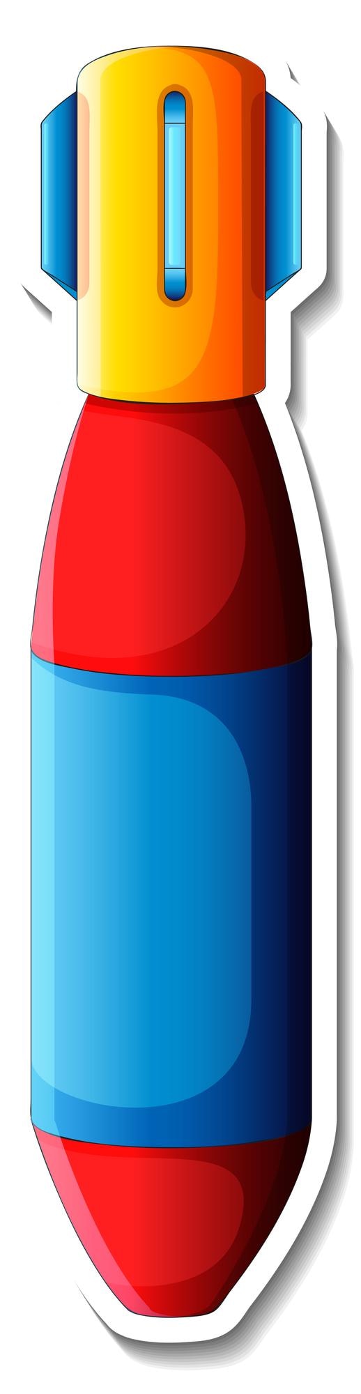 Free Vector a sticker template with space ship cartoon isolated