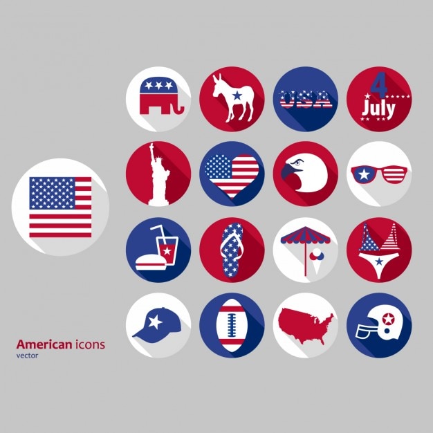 Free vector stickers of american independence day