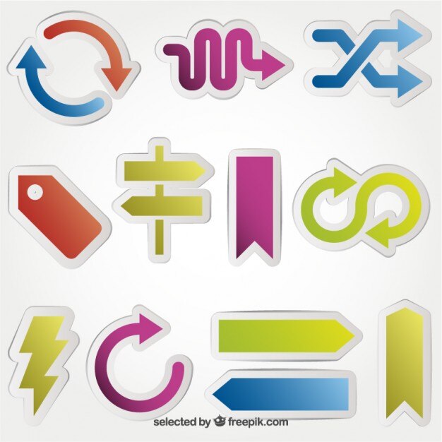 Free Vector sticky arrows