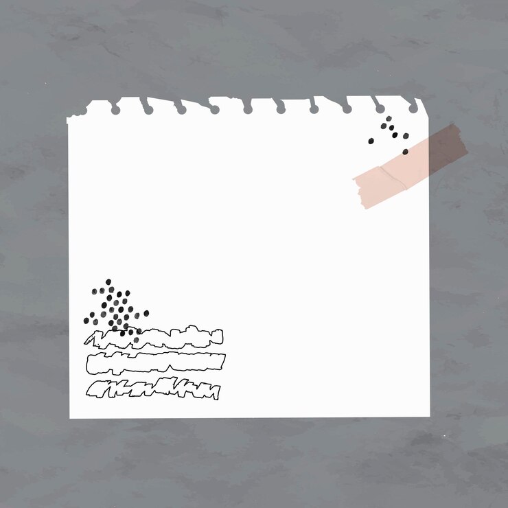 मुफ़्त वेक्टर sticky note vector white paper element in memphis style