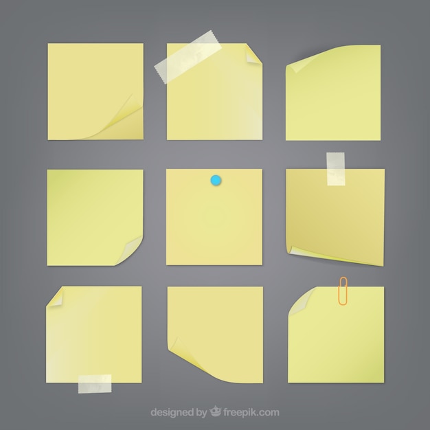 Post it notes Vectors & Illustrations for Free Download